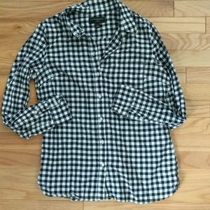 Banana Republic Black and White Flannel - M